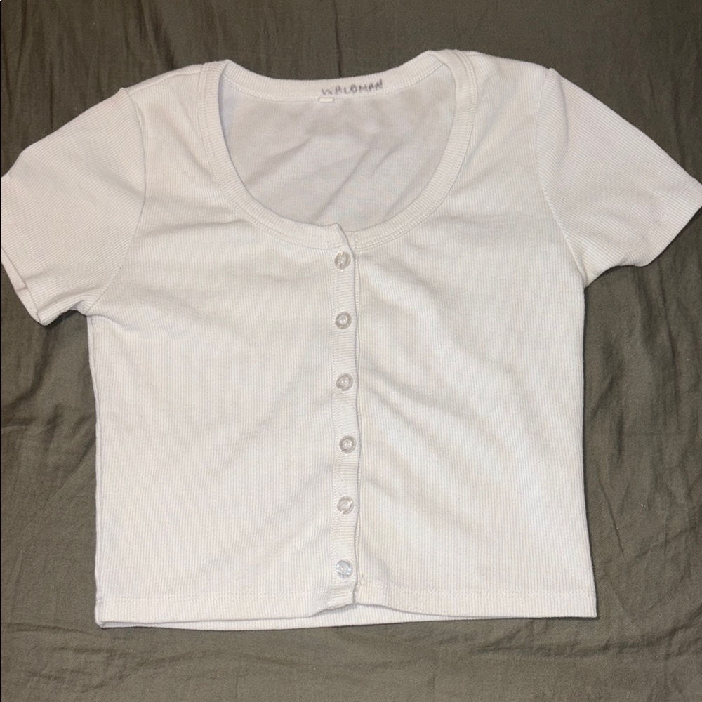 SHEIN White Button-Up Blouse